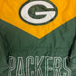 Green Bay Packers Embroidered Graphic Jacket | Size Medium | Vintage 1990s NFL Football Green Game Day Jacket |