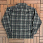 Pendleton Pure Virgin Wool Grey Flannel Shirt | Size X-Large | Vintage 1990s Grey Button Down | Made in USA |