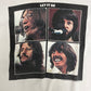 The Beatles Let It Be Graphic Tee | Size Large | Vintage 1990s Single Stitch Rock Band Music White T-Shirt | Made in USA |