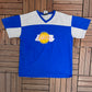 Los Angeles Lakers Embroidered Graphic Tee | Size Large | Vintage 2000s NBA Basketball Blue T-Shirt |