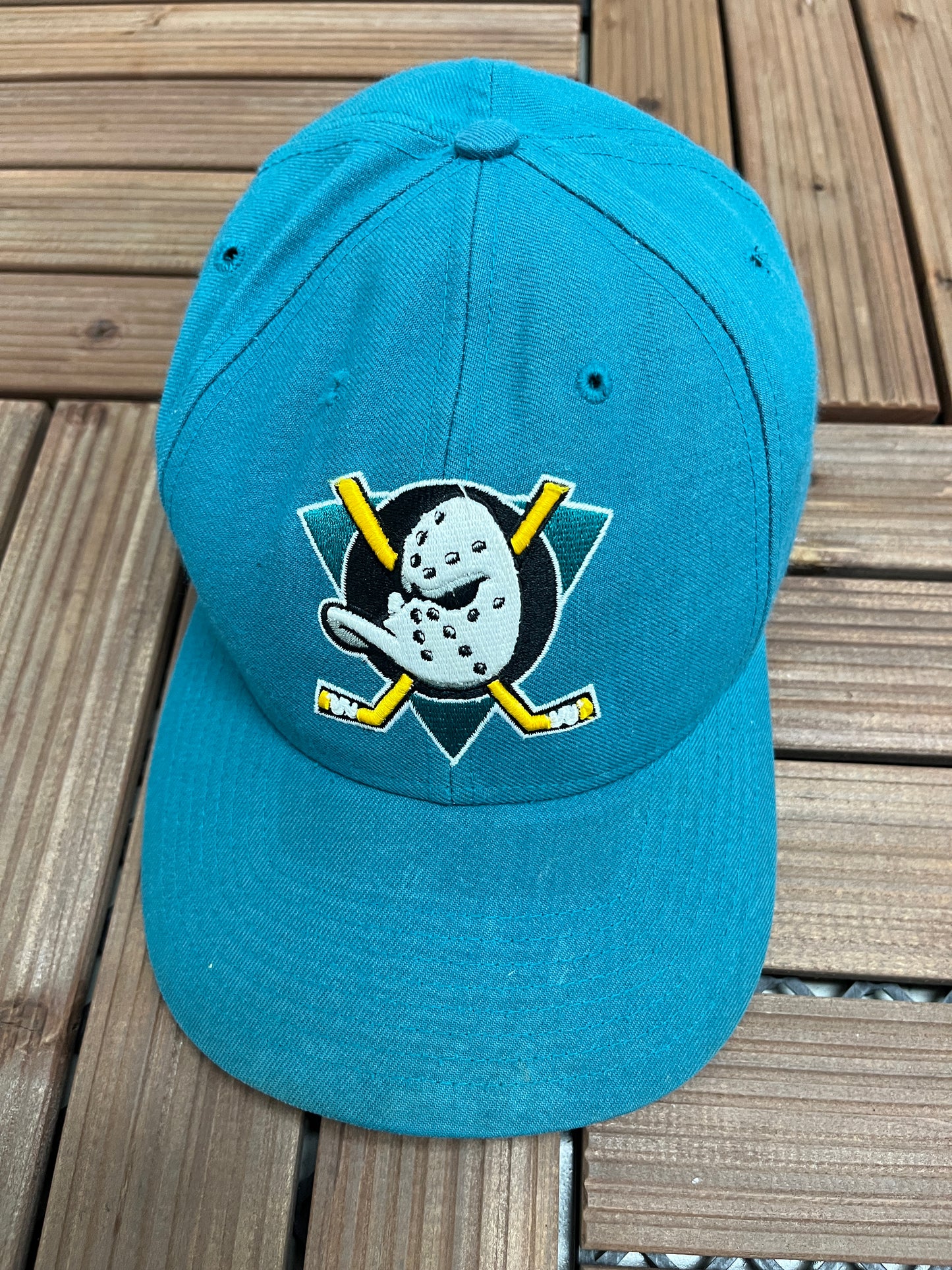 Anaheim Mighty Ducks Embroidered Graphic Hat | Snap Back | Vintage Twins Enterprise Green Cap |