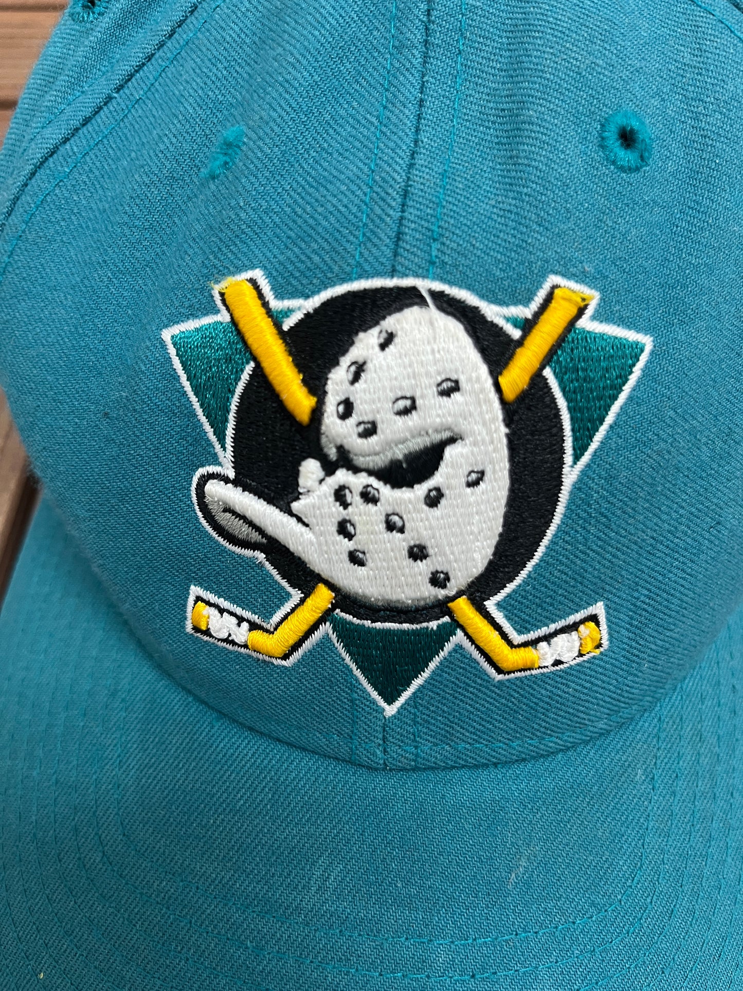 Anaheim Mighty Ducks Embroidered Graphic Hat | Snap Back | Vintage Twins Enterprise Green Cap |