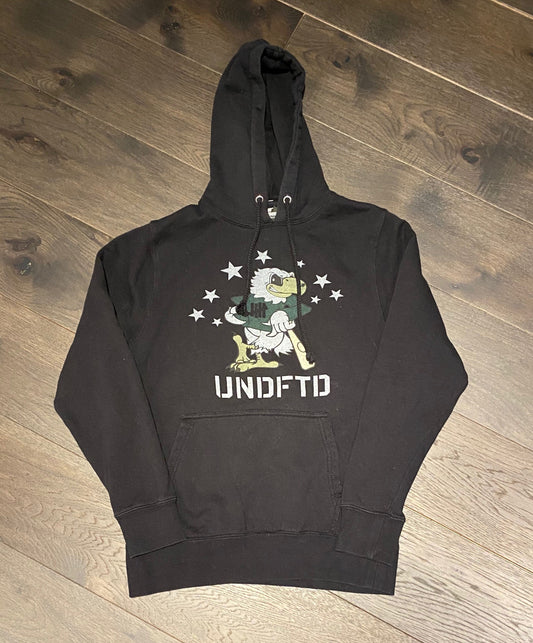 UNDFTD Eagle Graphic Hoodie | Size Small | Vintage Style Branded Clothing | Streetwear Branded Black Sweatshirt | Free Shipping to USA |