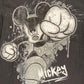 Disney Mickey Mouse Graffiti Graphic Tee | Size Small | Vintage New With Tags Shirt | Black & White Cartoon T-Shirt | Free Shipping to USA |
