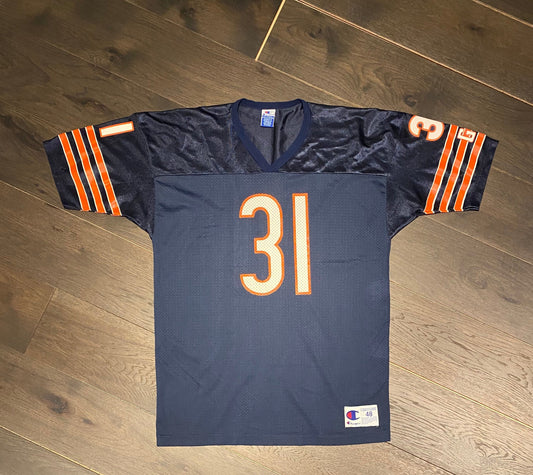 Chicago Bears Rashaan Salaam NFL Jersey | Size XL | Vintage 1990s Retro Football | Blue & Orange Champion Jersey | Free Shipping to USA |