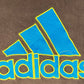 Adidas Neon Three Stripes Hoodie | Size Large | Vintage Style Branded Sweatshirt | Grey, Blue & Green Sweatshirt | Free Shipping to USA |