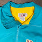 Cor-Je Lan Blue Jacket | Size XS | Vintage 1990s Retro Designer Jacket | Blue & Yellow Thick Women's Jacket | Free Shipping to USA |