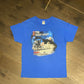 Johnson Space Center Graphic Tee | Size Large | Vintage 1990s Retro Blue T-Shirt | NASA Houston, Texas Graphic Tee | Free Shipping to USA|