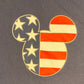 Disney Mickey Mouse American Flag Graphic Tee | Size Small | Vintage 2000s Disney Cartoon Promotional Blue T-Shirt | Free Shipping to USA |