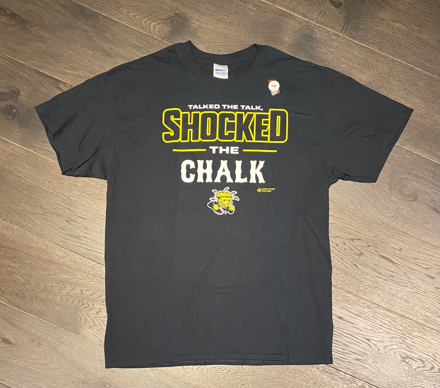 Wichita State Shockers Graphic Tee | Size Large | Vintage 2000s Retro Black College T-Shirt | Talked The Talk | Free Shipping to USA |