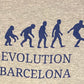 Evolution Barcelona Soccer Graphic Tee | Size Small | Vintage 2000s Grey Soccer Football Sports T-Shirt | Free Shipping to USA |