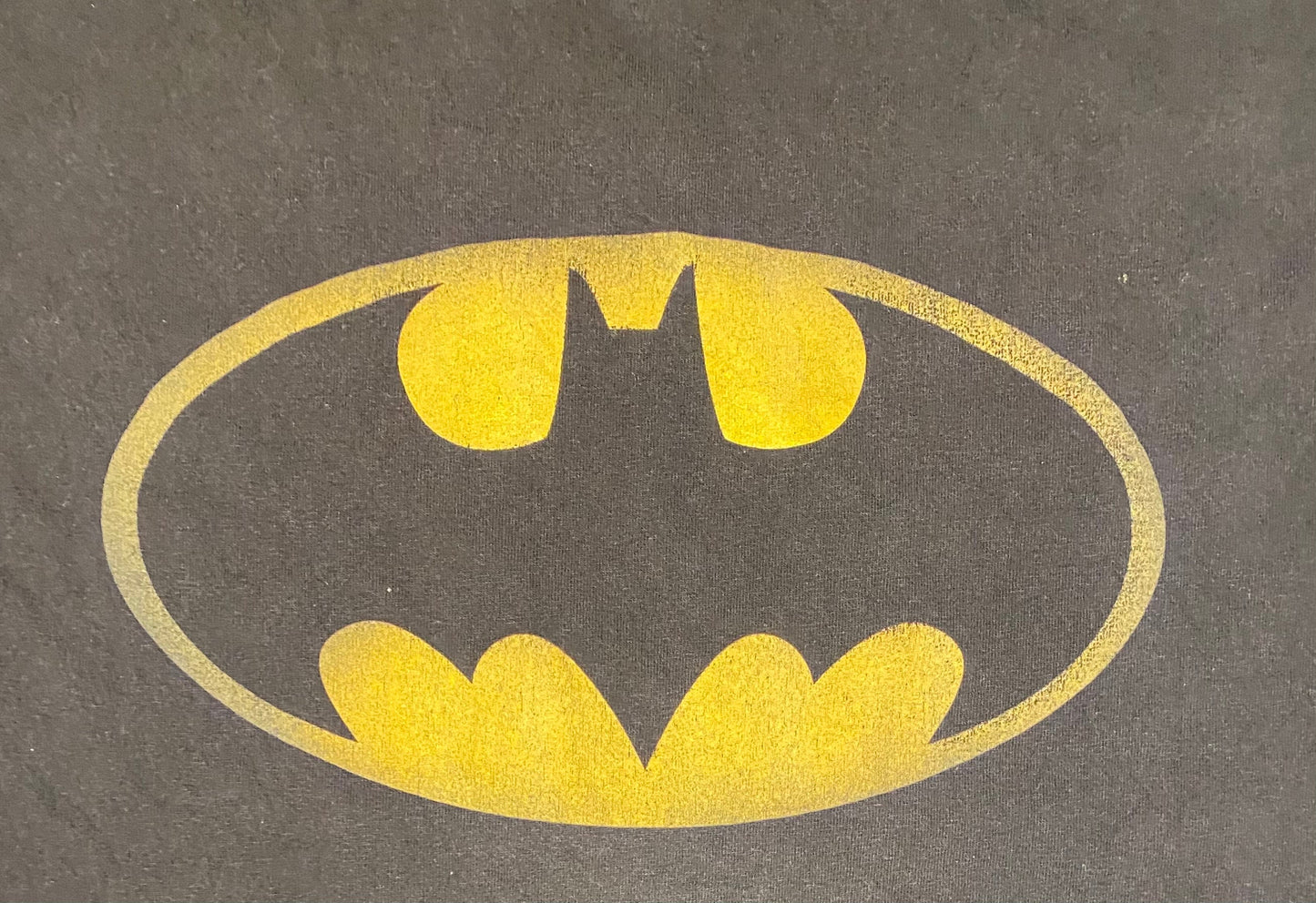 Batman Yellow Logo Graphic Tee | Size XXL | Vintage 2000s Retro Superhero Graphic T-Shirt | Black Cotton T-Shirt | Free Shipping to USA |