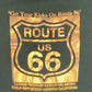 Get Your Kicks On Route 66 Graphic Tee | Size Large | Vintage 1990s Retro Green Single Stitch T-Shirt | Made in USA |Free Shipping to USA|