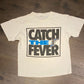 Florida Marlins Catch The Fever Graphic Tee | Size XL | Vintage 2000s White MLB Baseball T-Shirt | Black & Blue | Free Shipping to USA |