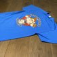 Santa Toys For Tots Midnight Rider Graphic Tee | Size Large | Vintage 2000s Christmas Holidays Blue T-Shirt | Free Shipping to USA |
