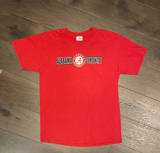 Alabama Crimson Tide Legendary Graphic Tee | Size Large | Vintage 2000s College Football Red T-Shirt | Free Shipping to USA |