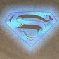 Superman Light Blue Logo Graphic Tee | Size X-Large | Vintage 2000s Blue Superhero T-Shirt |