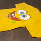 Spongebob Squarepants Big Front Print Graphic Tee | Size XL | Vintage 2000s Cartoon Television Series Yellow T-Shirt | Free Shipping to USA|