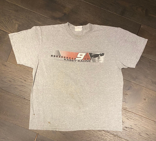 Kasey Kahne NASCAR Racing Graphic Tee | Size XL | Vintage 2000s Racing Grey T-Shirt | Winner's Circle Tag | Free Shipping to USA |