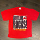 Cleveland Indians 1997 World Series Graphic Tee | Size XL | Vintage 1990s MLB Red T-Shirt | Cleveland Rocks! | Free Shipping to USA |
