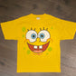 Spongebob Squarepants Big Front Print Graphic Tee | Size XL | Vintage 2000s Cartoon Television Series Yellow T-Shirt | Free Shipping to USA|