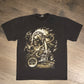 Skeleton Biker Motorcycle Graphic Tee | Size XL | Vintage 2000s Double Sided Black T-Shirt | Biking Graphic | Free Shipping to USA |