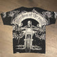 Skeleton Biker Freedom Of The Road Belize Graphic Tee | Size Medium | Vintage 2000s Double Sided Black T-Shirt | Free Shipping to USA |