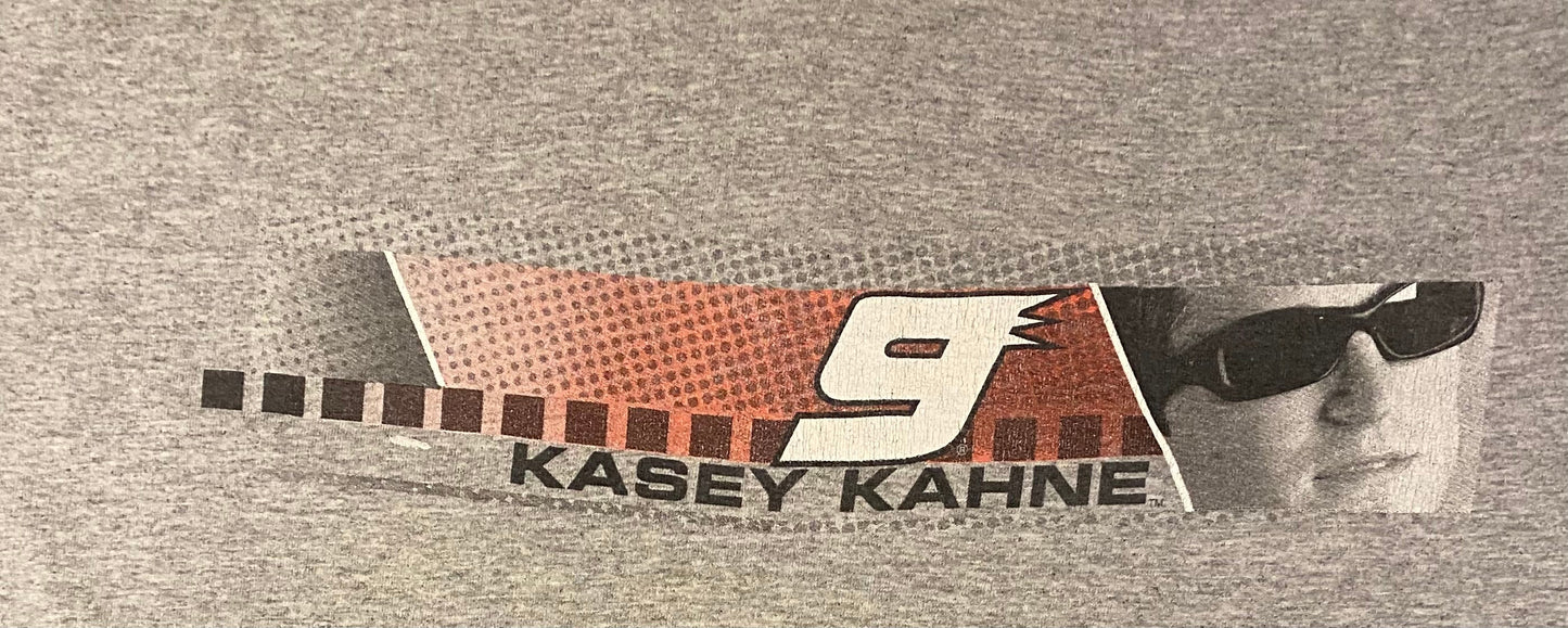 Kasey Kahne NASCAR Racing Graphic Tee | Size XL | Vintage 2000s Racing Grey T-Shirt | Winner's Circle Tag | Free Shipping to USA |