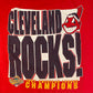 Cleveland Indians 1997 World Series Graphic Tee | Size XL | Vintage 1990s MLB Red T-Shirt | Cleveland Rocks! | Free Shipping to USA |