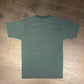 Ellis Island, New York Graphic Tee | Size Large | Vintage 1990s Single Stitch Striped Green T-Shirt | Made in USA | Free Shipping to USA |