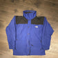 The North Face Small Embroidered Logo Jacket | Size Large | Vintage 2000s Blue & Black Zip Up Coat | Free Shipping to USA |