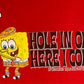 Spongebob Squarepants Hole In One Here I Come Graphic Tee | Size Medium | Vintage 2000s TV Series Red T-Shirt | Free Shipping to USA |