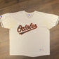 Baltimore Orioles Jersey Style Graphic Tee | Size XXL | Vintage 1990s Russell Athletic White T-Shirt | Free Shipping to USA |