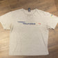 Tommy Hilfiger Spell Out Graphic Tee | Size Large | Vintage 2000s Branded Grey T-Shirt |
