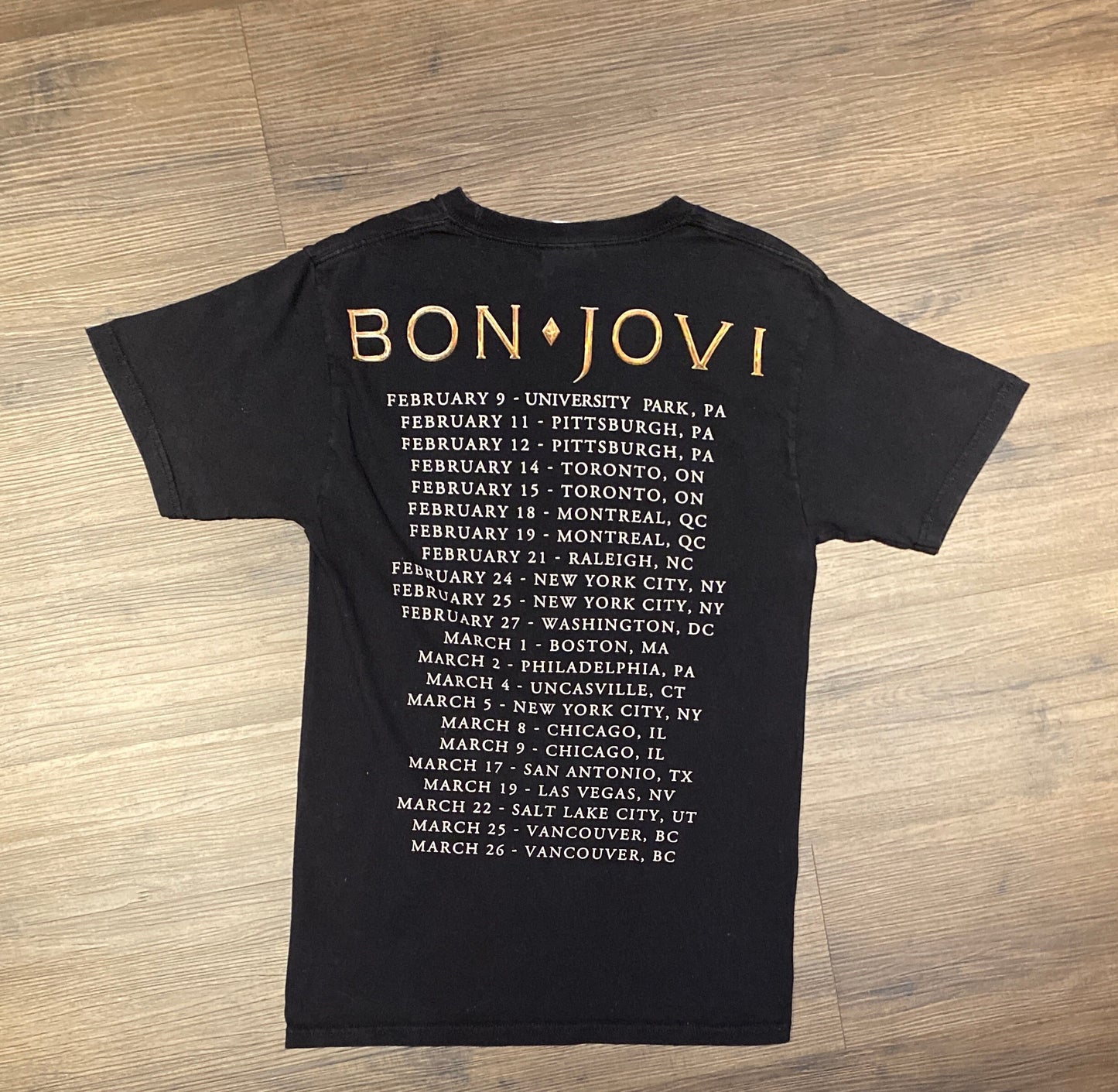 Bon Jovi Live 2011 Tour Graphic Tee | Size Small | Vintage 2000s Rock Black T-Shirt | Hanes Heavyweight Tag | Free Shipping to USA |