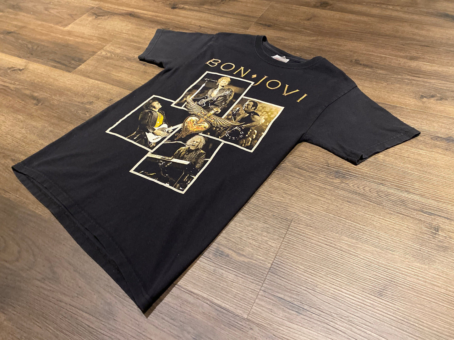 Bon Jovi Live 2011 Tour Graphic Tee | Size Small | Vintage 2000s Rock Black T-Shirt | Hanes Heavyweight Tag | Free Shipping to USA |