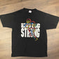 Go Hard, Play Big, Strong Football Graphic Tee | Size XL | Vintage 1990s Single Stitch Football Black T-Shirt |