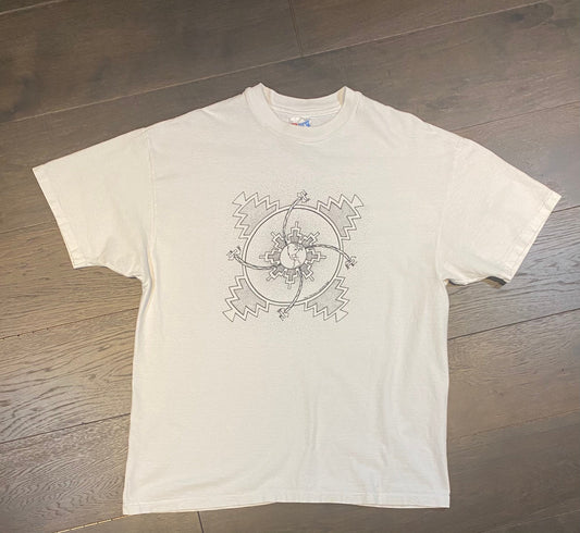 Ron Toahani Jackson Novajo Art Graphic Tee | Size XL | Vintage 1990s Single Stitch Artist White T-Shirt | Free Shipping to USA |