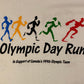 Olympic Day Run In Support Of Canada's Olympic Team Graphic Tee | Size XL | Vintage 1990s White Single Stitch T-Shirt |Free Shipping to USA|