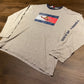 Tommy Hilfiger Jeans Skiing Graphic Tee | Size XL | Vintage 1990s Branded Made in USA Grey Long Sleeve T-Shirt | Free Shipping to USA |