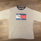 Tommy Hilfiger Jeans Skiing Graphic Tee | Size XL | Vintage 1990s Branded Made in USA Grey Long Sleeve T-Shirt | Free Shipping to USA |