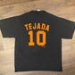 Baltimore Orioles Miguel Tejada Graphic Tee | Size XL | Vintage 2000s MLB Baseball Black T-Shirt | Lee Sports | Free Shipping to USA |