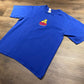 Winnie The Pooh Oh! Fluff And Stuff! Embroidered Graphic Tee | Size XL | Vintage 1990s Cartoon Blue T-Shirt | Free Shipping to USA |