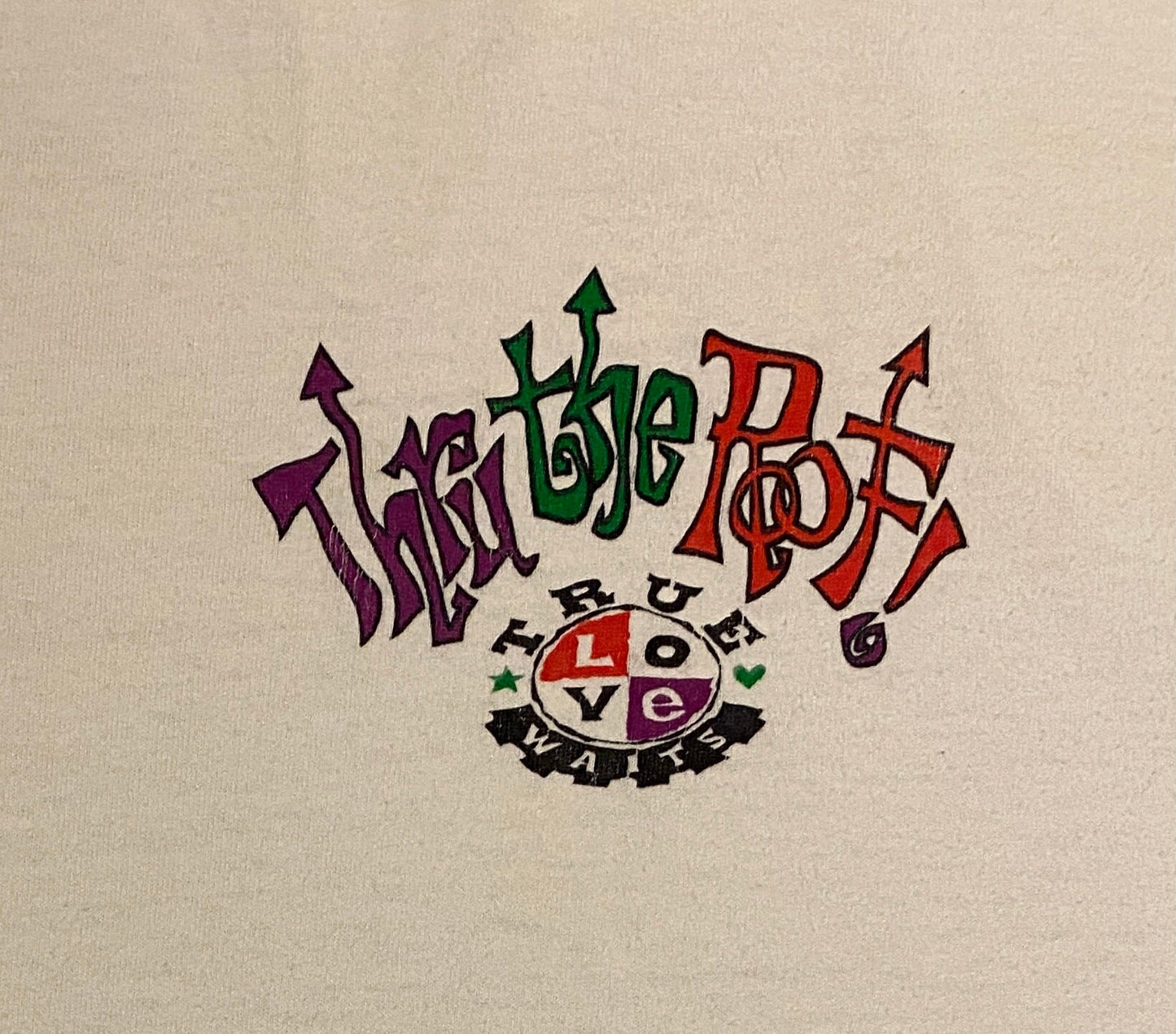 Thru The Roof! True Love Waits Graphic Tee | Size XL | Vintage 1990s Christian Music Single Stitch White T-Shirt | Free Shipping to USA |