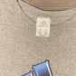 Adidas Three Stripe Bubble Logo Graphic Tee | Size XXL | Vintage 1990s Branded Blue & Grey T-Shirt |