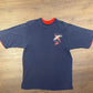 Nike Cross Training Graphic Tee | Size Medium | Vintage 1990s Nike Branded Red & Blue Layered T-Shirt | Free Shipping to USA |