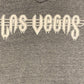 Las Vegas Graphic Tee | Size Large | Vintage 1980s Single Stitch Grey T-Shirt | Collegiate Pacific Made in USA | Free Shipping to USA |