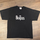 The Beatles Spell Out Graphic Tee | Size XL | Vintage 2000s Retro Rock Band Music White & Black T-Shirt | Free Shipping to USA |