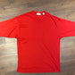 Hugo Boss Embroidered Graphic Tee | Size Large | Vintage 1990s Retro Red Branded T-Shirt | Made in Hong Kong | Free Shipping to USA |