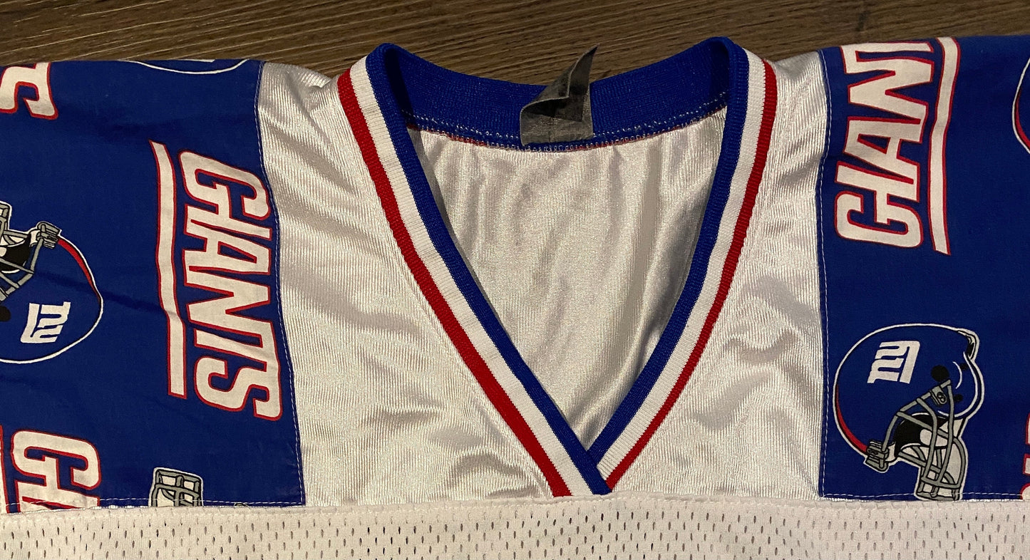 New York Giants Shoulder Logo Football Jersey | Size Large | Vintage 1990s White NFL Football Jersey | Free Shipping to USA |